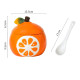 Orange Pattern Porcelain Sugar Bowl